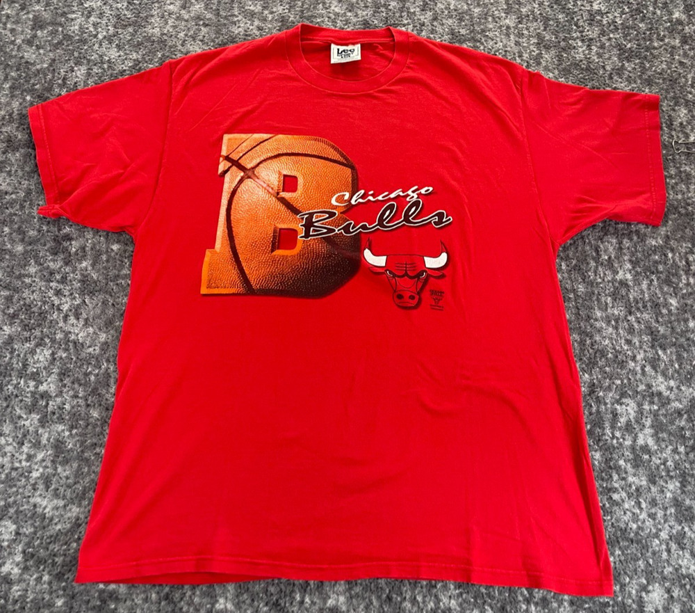 Vintage Chicago Bulls Basketball Men's 2XL Shirt Lee Sport Nutmeg NBA